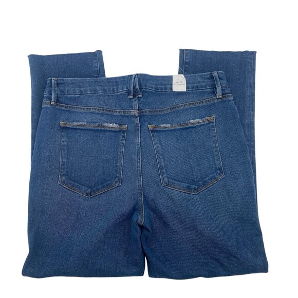 Good American Womens Size 14/32 Good Legs Straight Jeans Raw Hem GSTL67TNA 1288 - Picture 2 of 12